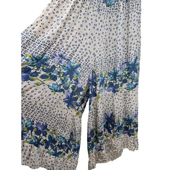 💙 Free People Paradise Jumpsuit – Blue & White – Size Large - Picture 8 of 15